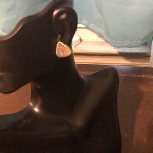 Lavender druzy triangle studs